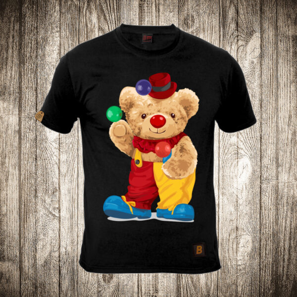 muska majica boja crna slika meda teddy bear 18 klovn