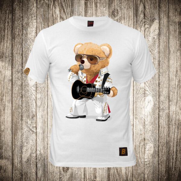 decija majica boja bela slika meda teddy bear 19 kao elvis