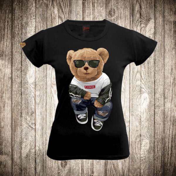 zenska majica boja crna slika meda teddy bear 19