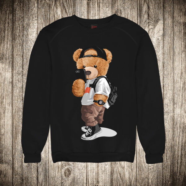 duks bez kapuljace boja crna slika meda teddy bear 23