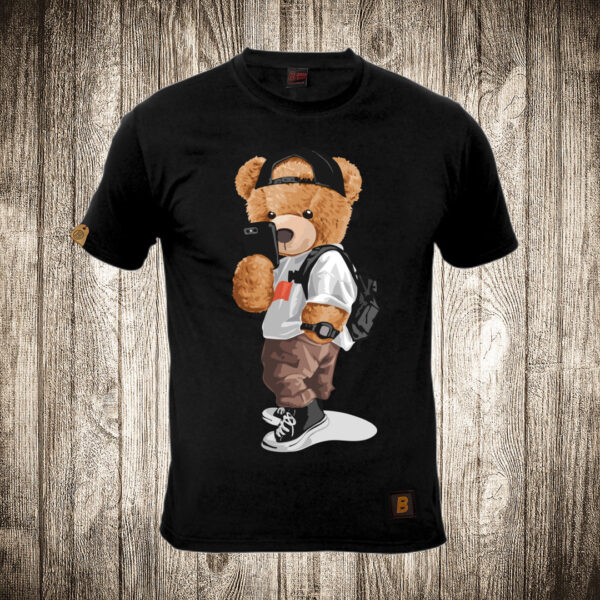 muska majica boja crna slika meda teddy bear 23