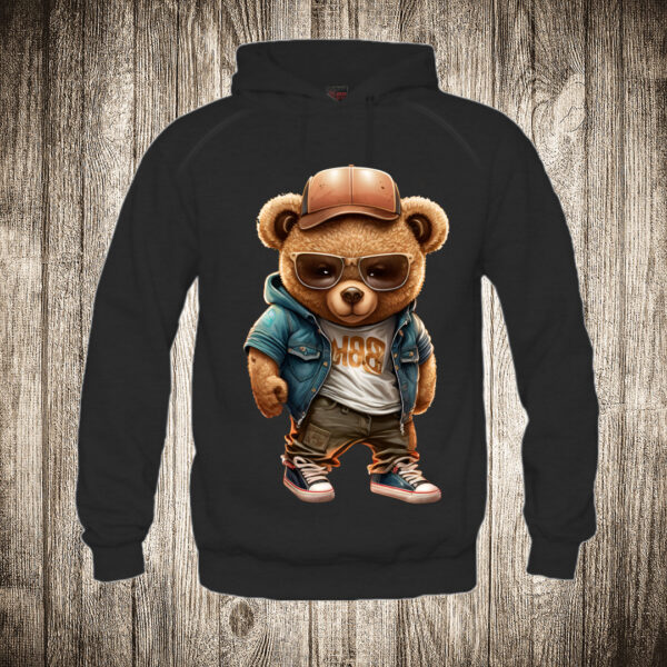 duks sa kapuljacom boja crna slika meda teddy bear 27