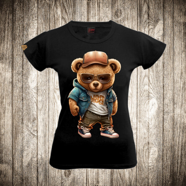 zenska majica boja crna slika meda teddy bear 27