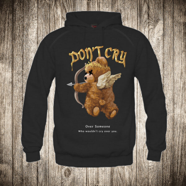 duks sa kapuljacom boja crna slika meda teddy bear 28 dont cry