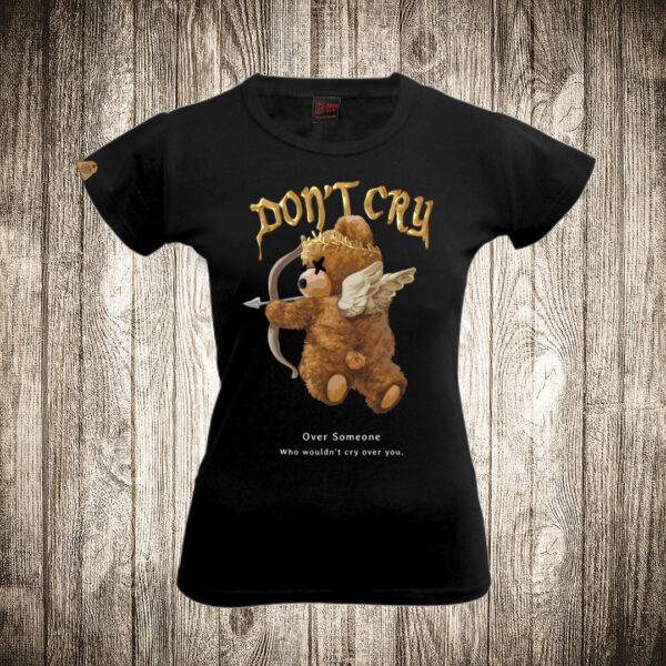 zenska majica boja crna slika meda teddy bear 28 dont cry