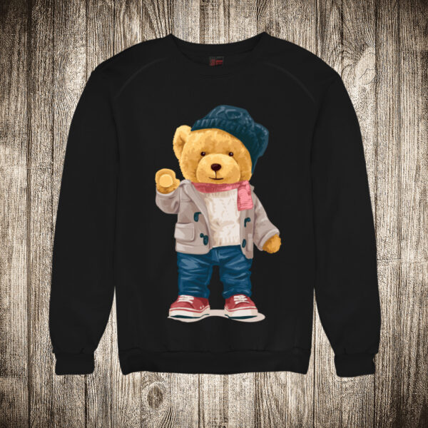duks bez kapuljace boja crna slika meda teddy bear 32