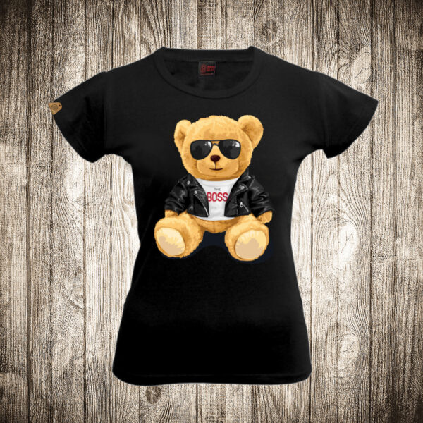 zenska majica boja crna slika meda teddy bear 38