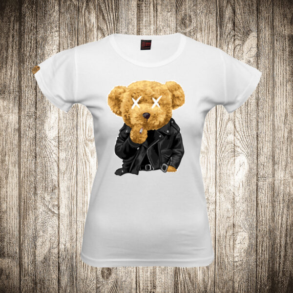 zenska majica boja bela slika meda teddy bear 39
