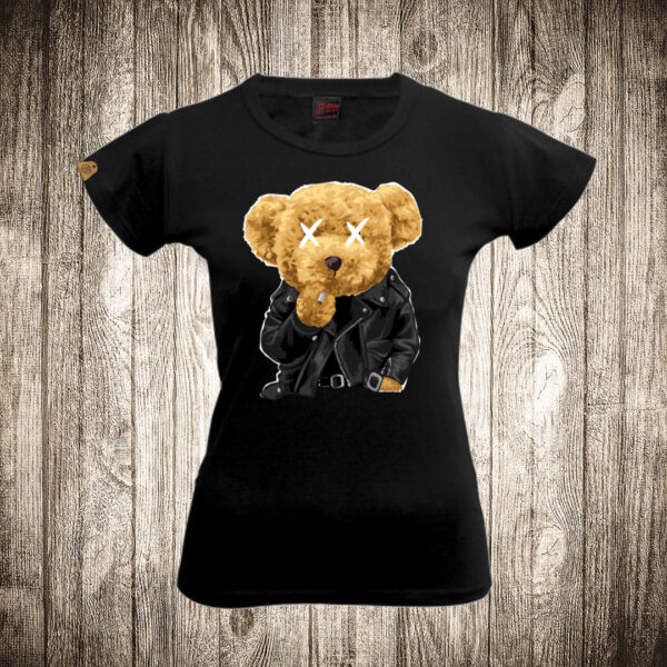 zenska majica boja crna slika meda teddy bear 39