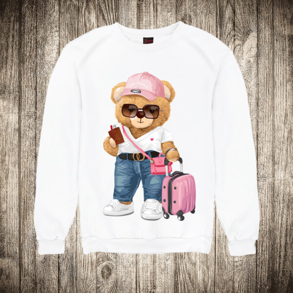 duks bez kapuljace boja bela slika meda teddy bear 4 zenski teddy roze