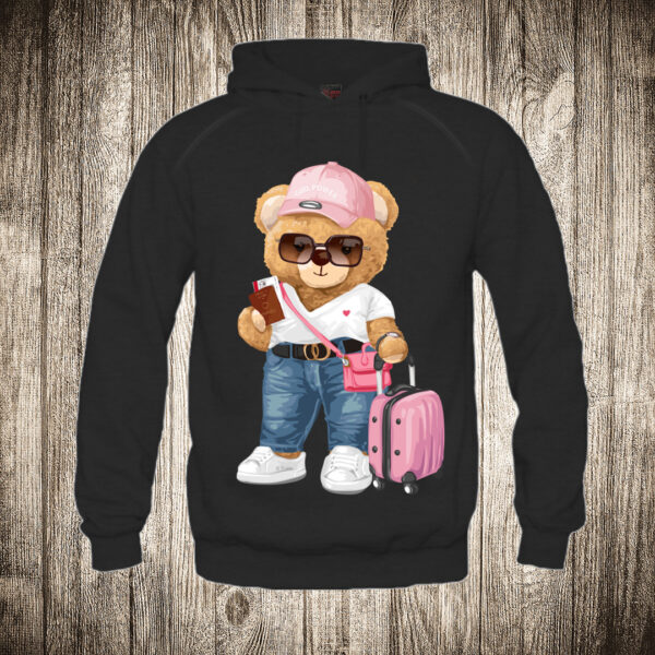 duks sa kapuljacom boja crna slika meda teddy bear 4 zenski teddy roze
