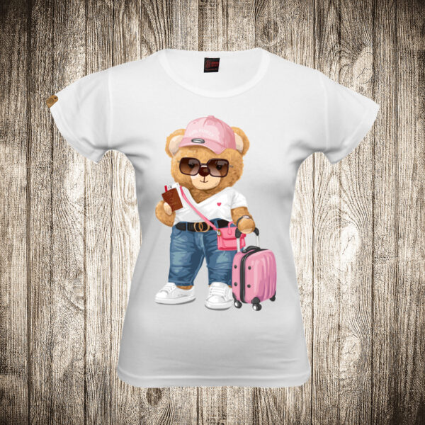 zenska majica boja bela slika meda teddy bear 4 zenski teddy roze