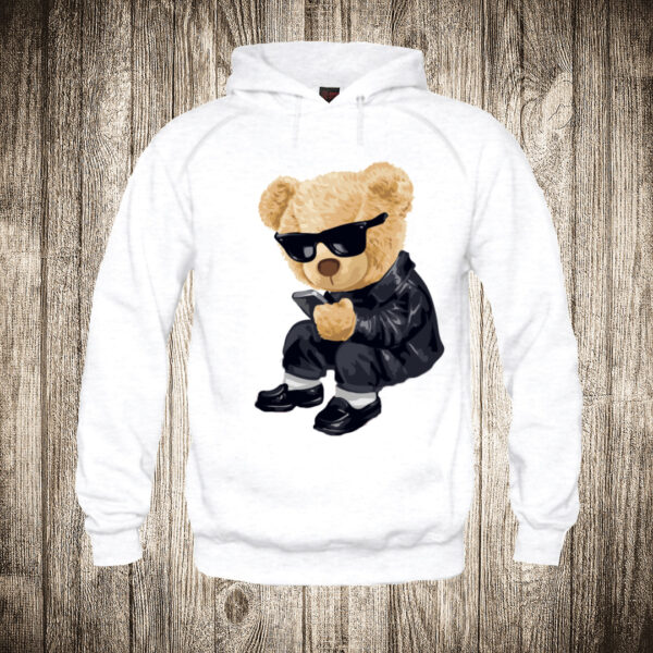 duks sa kapuljacom boja bela slika meda teddy bear 4