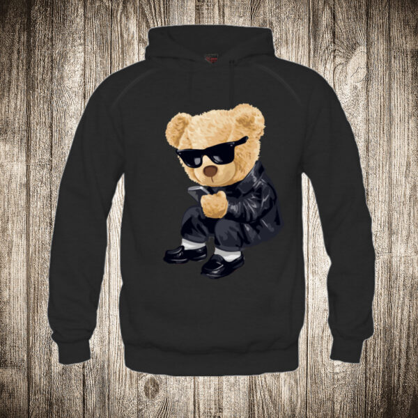 duks sa kapuljacom boja crna slika meda teddy bear 4