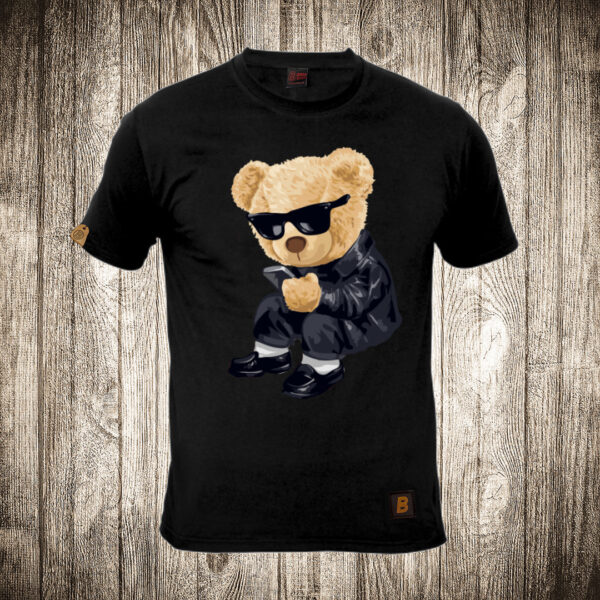 muska majica boja crna slika meda teddy bear 4