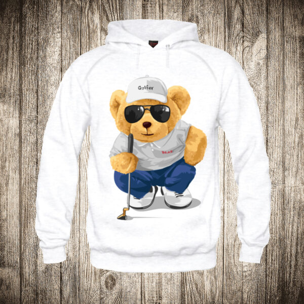 duks sa kapuljacom boja bela slika meda teddy bear 40 golf