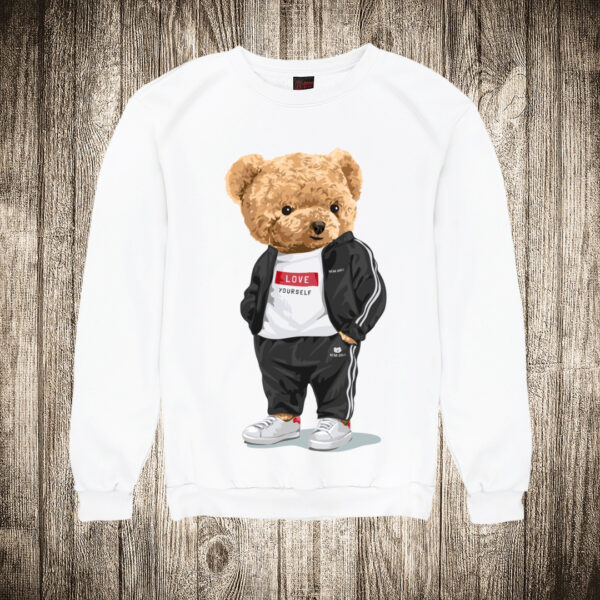 duks bez kapuljace boja bela slika meda teddy bear 48