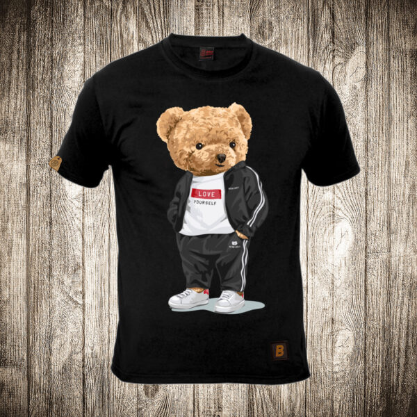 muska majica boja crna slika meda teddy bear 48