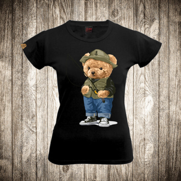 zenska majica boja crna slika meda teddy bear 49 pecaros