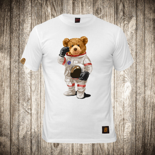 decija majica boja bela slika meda teddy bear 60 astronaut