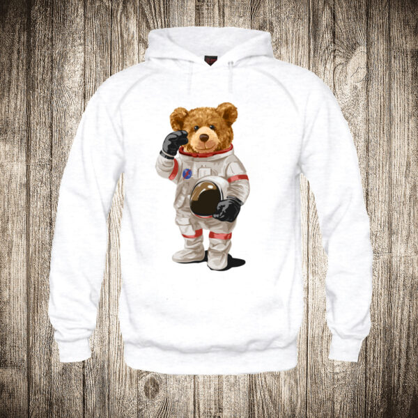 deciji duks boja bela slika meda teddy bear 60 astronaut