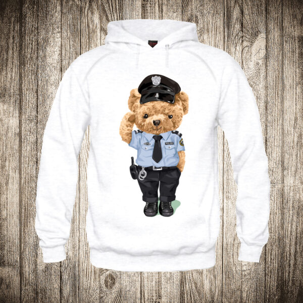 deciji duks boja bela slika meda teddy bear 61 policajac