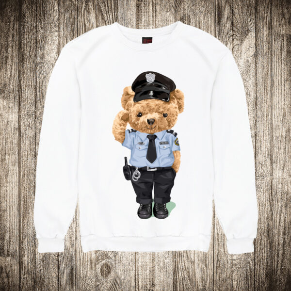 duks bez kapuljace boja bela slika meda teddy bear 61 policajac