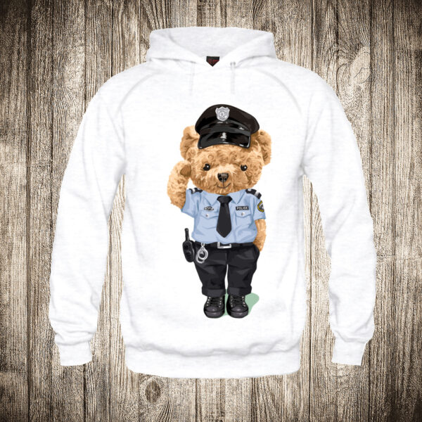 duks sa kapuljacom boja bela slika meda teddy bear 61 policajac