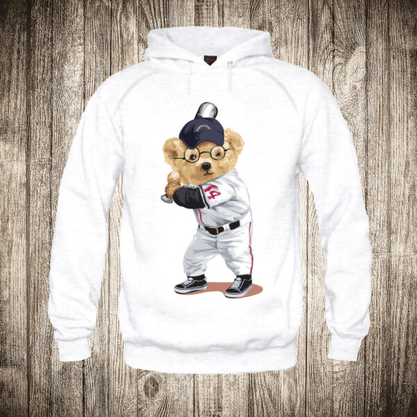 deciji duks boja bela slika meda teddy bear 64 bejzbol 2
