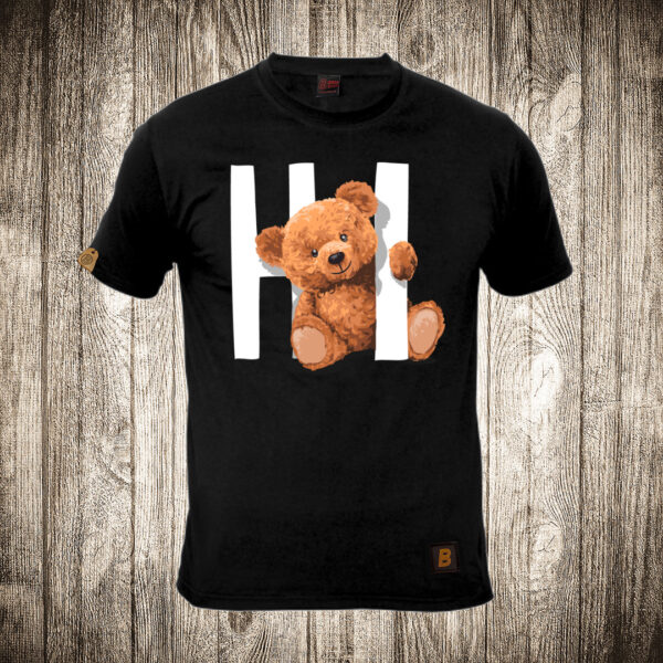 muska majica boja crna slika meda teddy bear 65 hi