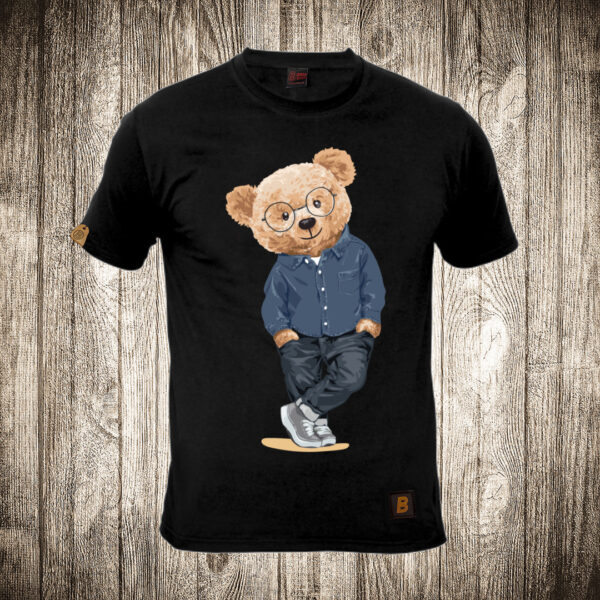 muska majica boja crna slika meda teddy bear 66 hipster
