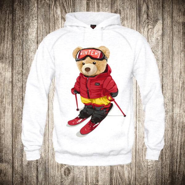 duks sa kapuljacom boja bela slika meda teddy bear 7 skijas
