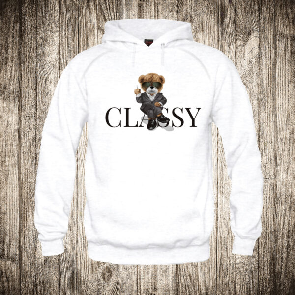 duks sa kapuljacom boja bela slika meda teddy bear 71 classy