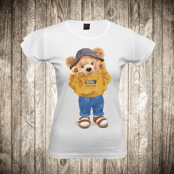 zenska majica boja bela slika meda teddy bear 74