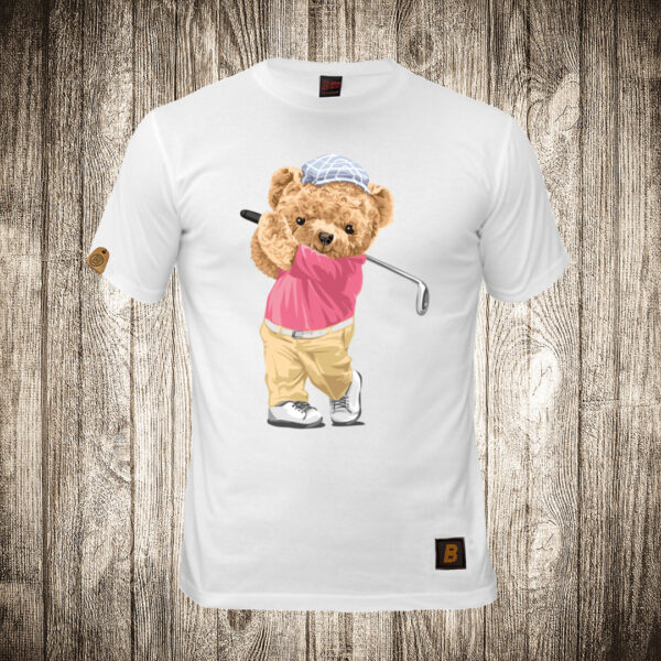 decija majica boja bela slika meda teddy bear 77 golfer