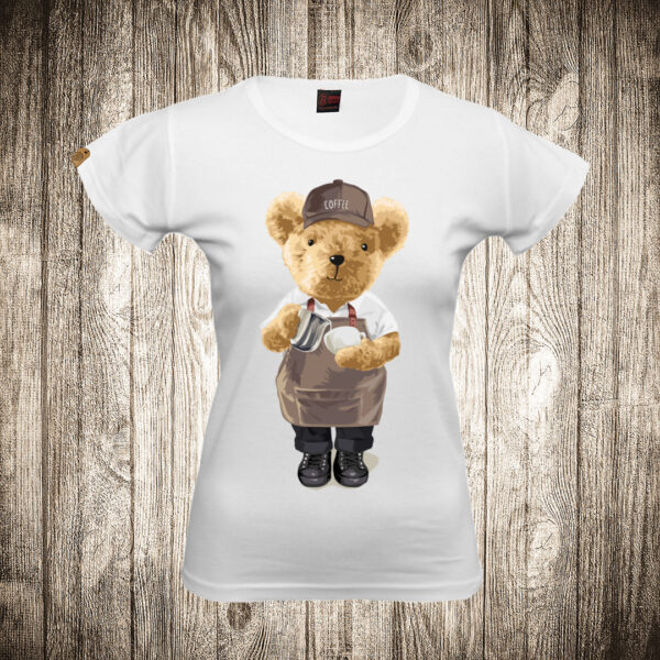 zenska majica boja bela slika meda teddy bear 83 sanker