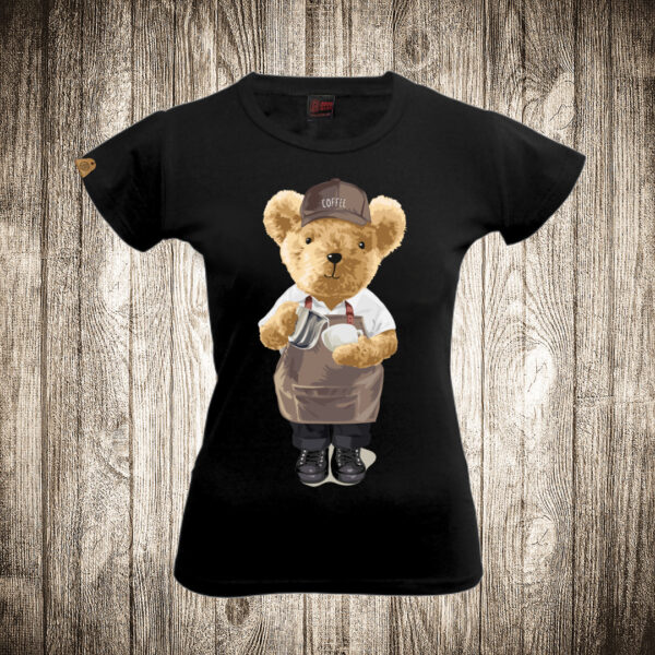 zenska majica boja crna slika meda teddy bear 83 sanker