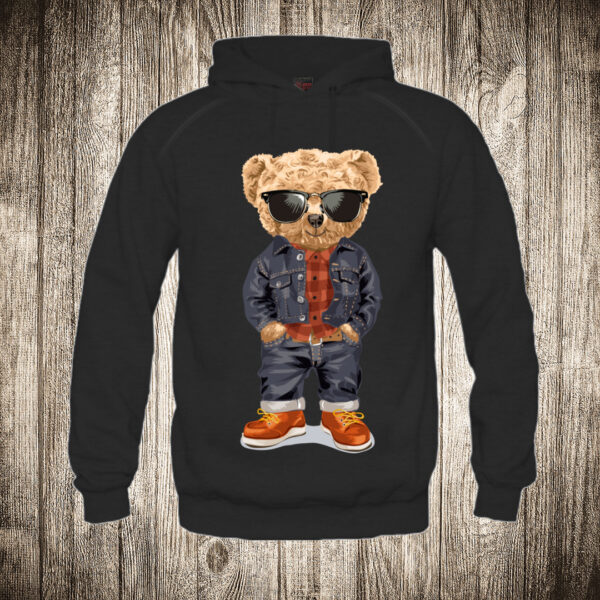 duks sa kapuljacom boja crna slika meda teddy bear 85