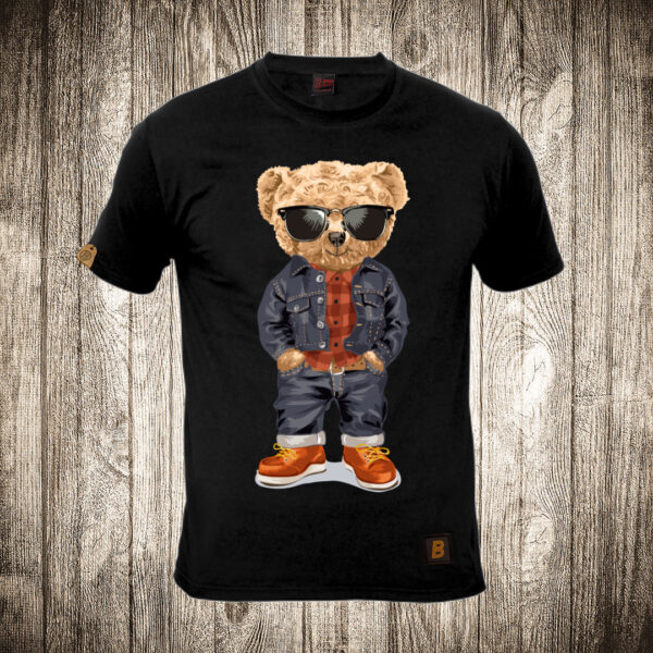muska majica boja crna slika meda teddy bear 85
