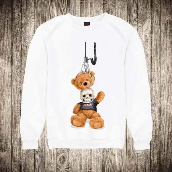 duks bez kapuljace boja bela slika meda teddy bear 86 kostur