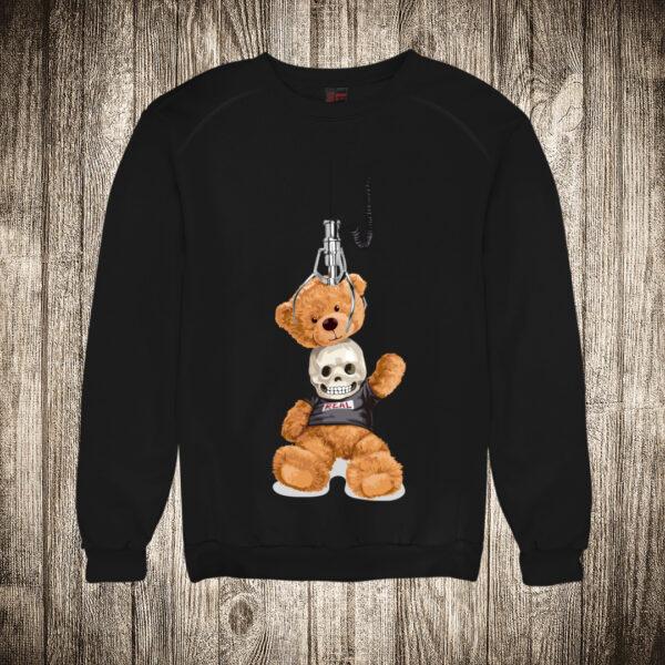 duks bez kapuljace boja crna slika meda teddy bear 86 kostur