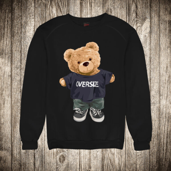 duks bez kapuljace boja crna slika meda teddy bear 89 oversized