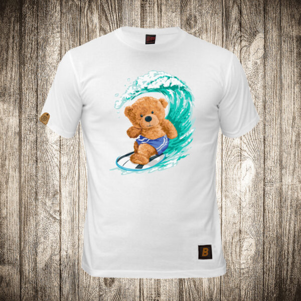 decija majica boja bela slika meda teddy bear 95 surfer