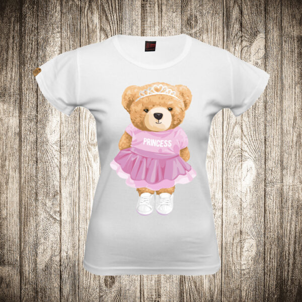 zenska majica boja bela slika meda teddy bear 96 princeza 2