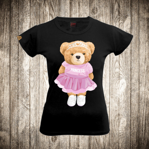 zenska majica boja crna slika meda teddy bear 96 princeza 2