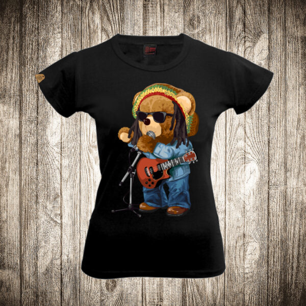 zenska majica boja crna slika meda teddy bear 98 rege