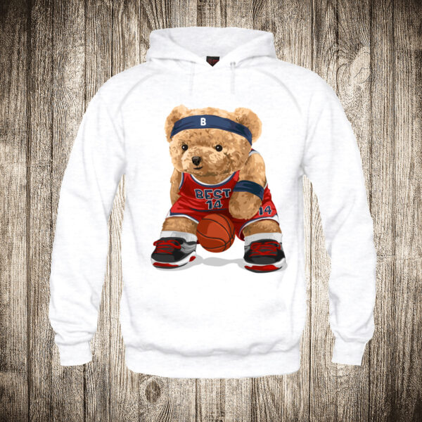 duks sa kapuljacom boja bela slika meda teddy bear kosarkas 2