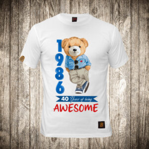 Meda Teddy Bear rođendanski 1986 - 40 years of being awesome ( upisati godinu po želji )