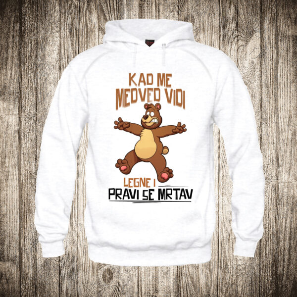 deciji duks boja bela slika mene kad medved vidi legne i pravi se mrtav