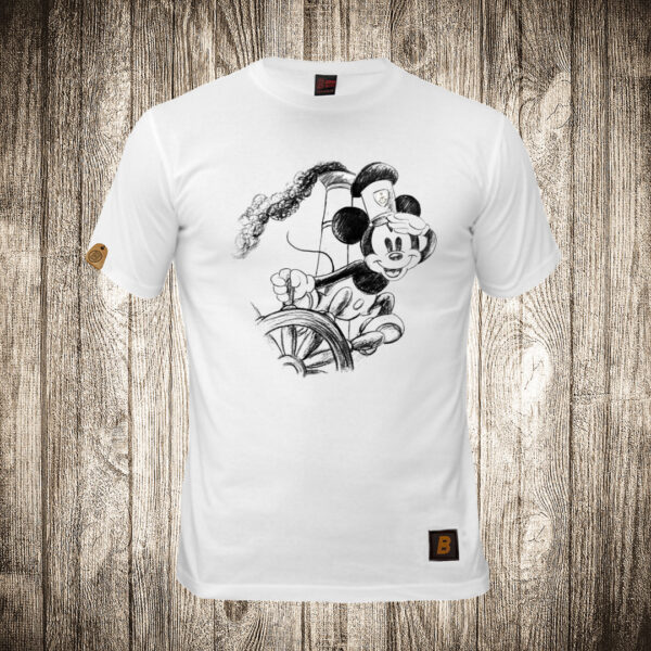 muska majica boja bela slika miki maus mickey mouse na brodu 2
